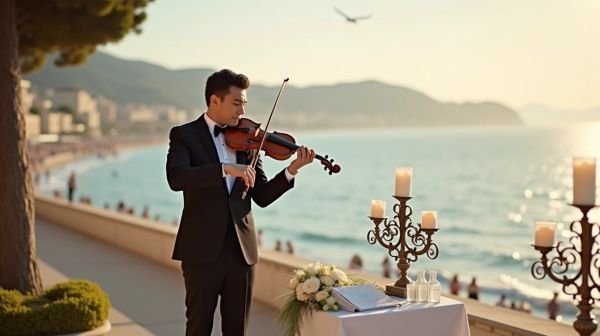 Animez votre mariage à Nice avec un violoniste sur mesure