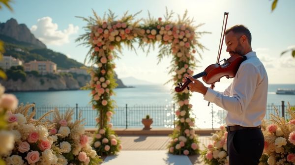 Animez votre mariage à Nice avec un violoniste sur mesure